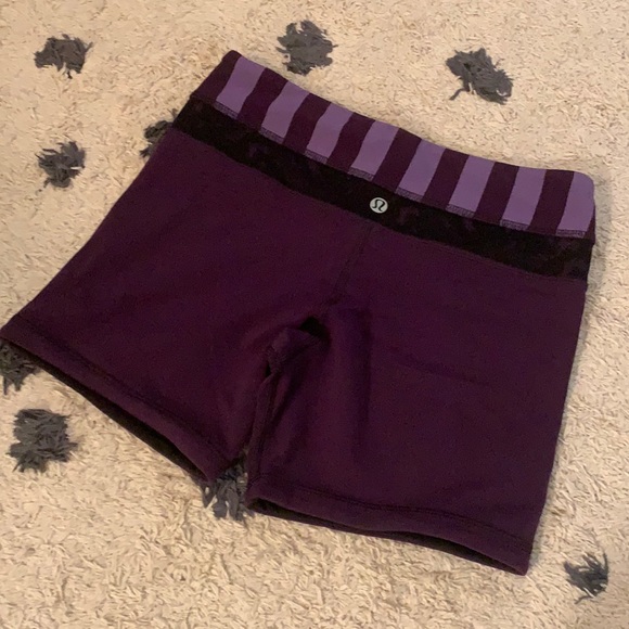 lululemon athletica Pants - Reversible purple and black Lululemon shorts